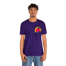 Load image into Gallery viewer, Unisex Tee: DH Palms Triple Sunset_Front & Back Print