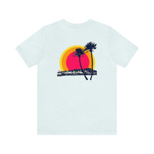 Load image into Gallery viewer, Unisex Tee: DH Palms Triple Sunset_Front & Back Print