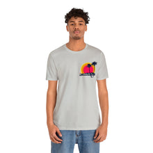 Load image into Gallery viewer, Unisex Tee: DH Palms Triple Sunset_Front & Back Print