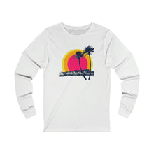 Load image into Gallery viewer, Unisex Long Sleeve Tee: DH Palms Triple Sunset_Front Print