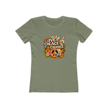 Load image into Gallery viewer, Women's Tee: Give Peace a Chance

