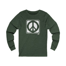 Load image into Gallery viewer, Unisex Long Sleeve Tee: Peace_Front Print
