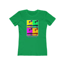 Load image into Gallery viewer, Women's Tee: Diamond Head Palms PopArt
