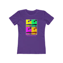 Load image into Gallery viewer, Women's Tee: Diamond Head Palms PopArt
