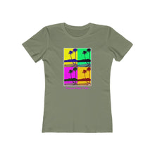 Load image into Gallery viewer, Women's Tee: Diamond Head Palms PopArt
