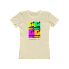 Load image into Gallery viewer, Women's Tee: Diamond Head Palms PopArt
